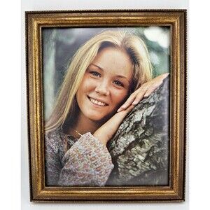 Vintage CARR Picture Frame Wood Beaded Gold Bronze Tone for 8 X 10 Photo NOS